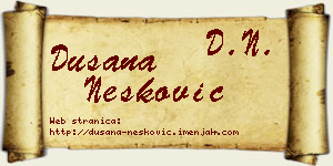 Dušana Nešković vizit kartica